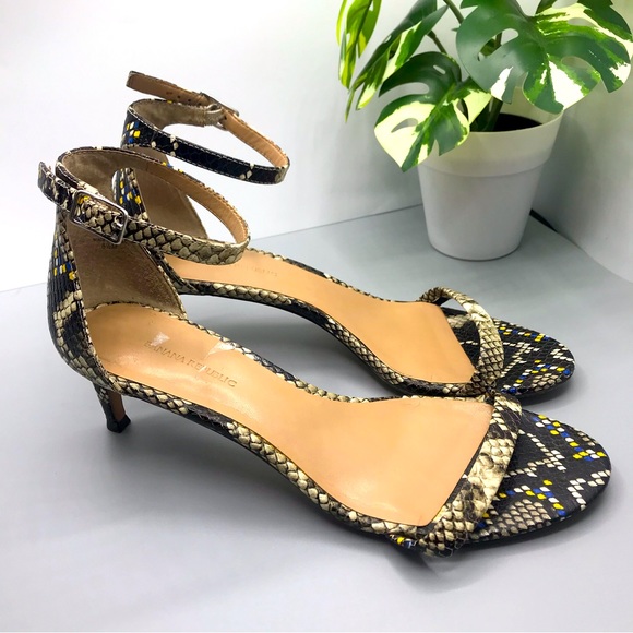 Banana Republic snake skin bare dress hells size 8.5 - Picture 1 of 10